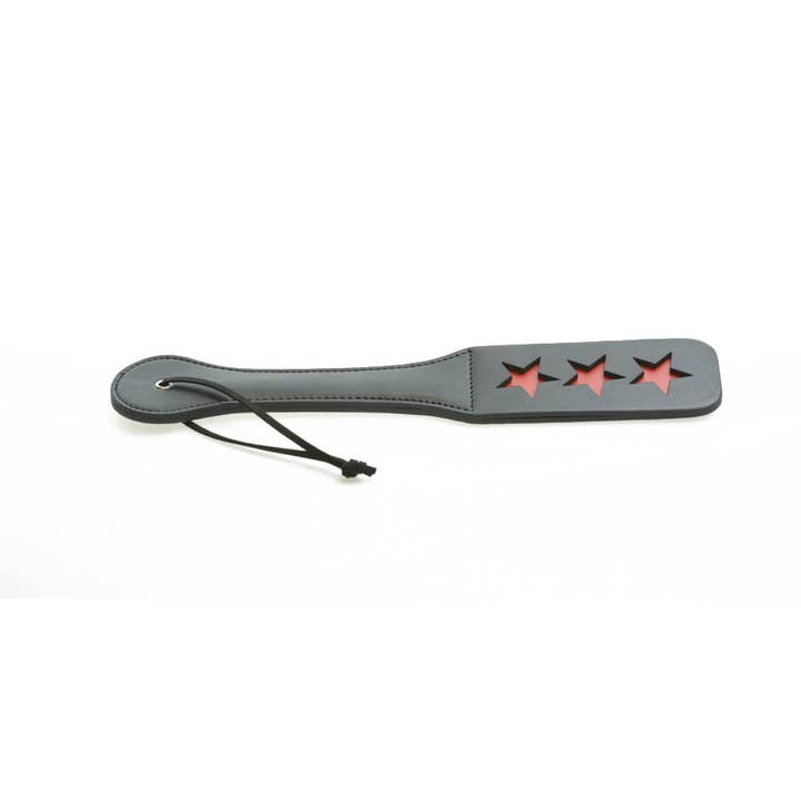 Plesur Body Products - Wholesale Sex Toy - Paddle - 3 Stars Imprint Leather Impact Slapper