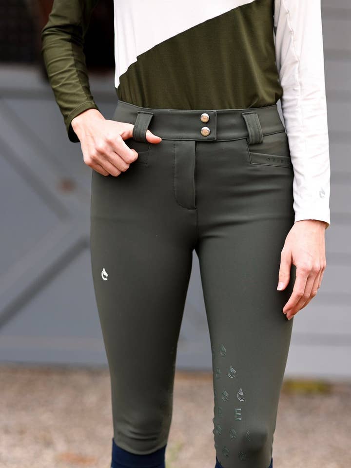 Juliette High Compression Breeches | Hunter Green for wholesale on Faire1