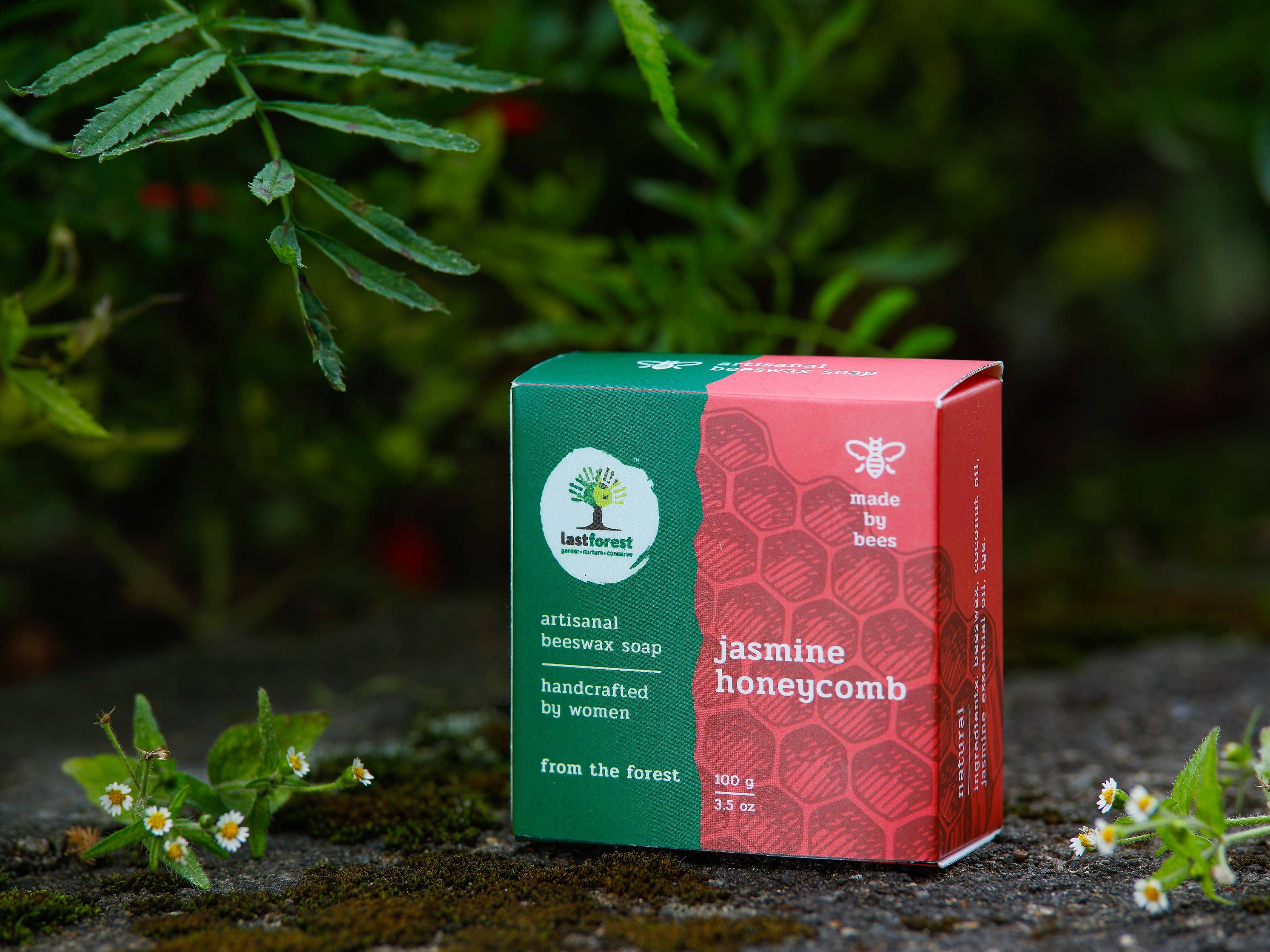 Ethikela KLG – Großhandel Feste Seife – 100g Jasminseife mit Bienenw0