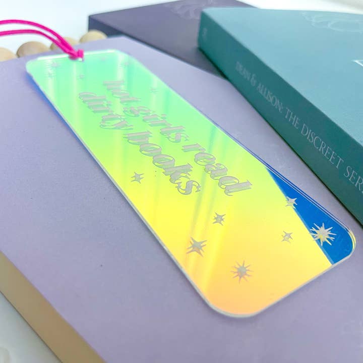 Between The Ink - Wholesale Bookmark - Hot Girls Read Dirty Books - Shiny Iridescent Bookmark