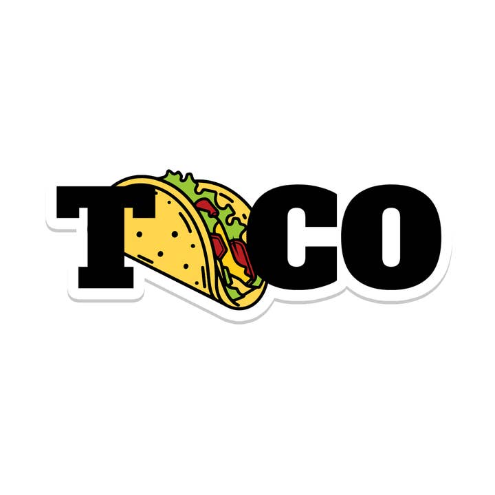 TACO | Politics | Waterproof Bumper Sticker for wholesale by SlapPolitics Stickers