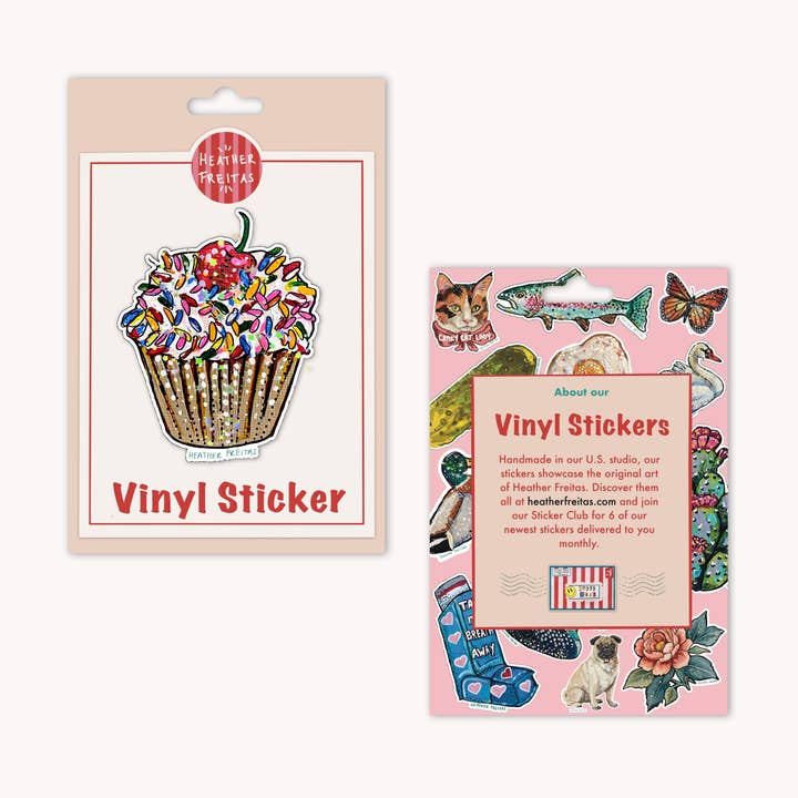 Heather Freitas - Wholesale Sticker - Cupcake Sticker3