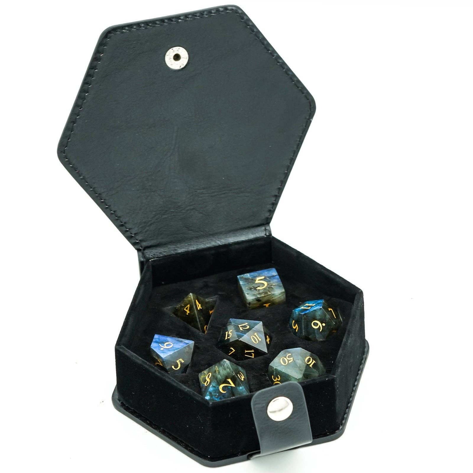 Geek Therapeutics - Wholesale Dice - Labradorite Gemstone Dice Set8