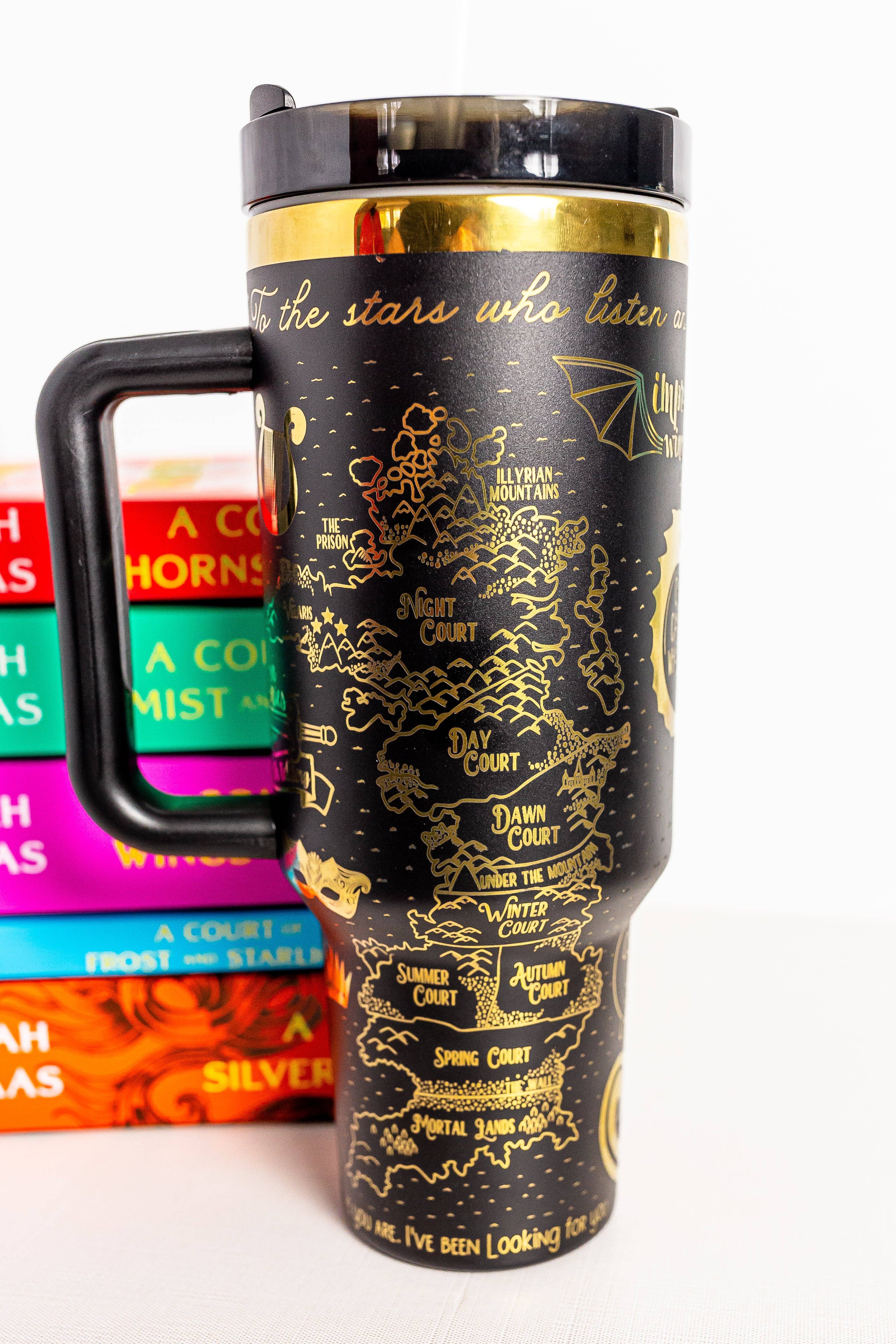 zoo&roo - Venta al por mayor Vaso termo - Vaso grabado ACOTAR de 40 oz con licencia oficial de libro6