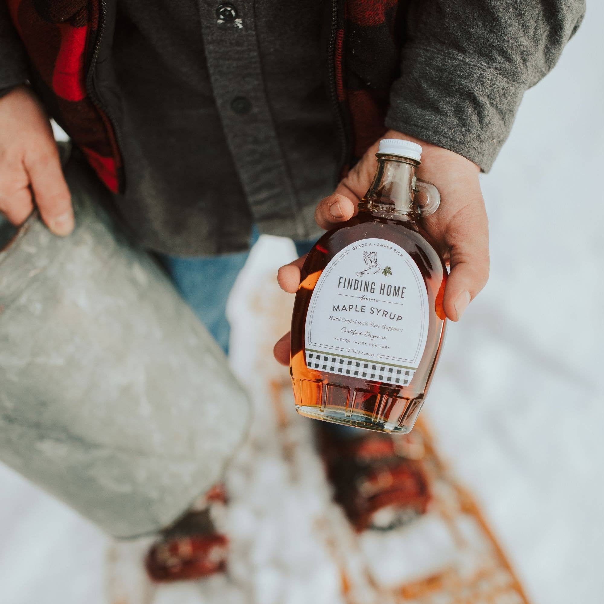 Finding Home Farms - Wholesale Maple Syrup - 100% Pure Organic Maple Syrup - 12 oz Decorative Glass22