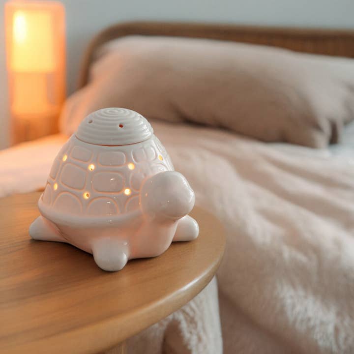 Zen'ArĂ´me - Wholesale Oil Warmer - Franklin the Turtle White Ceramic Incense Burner6