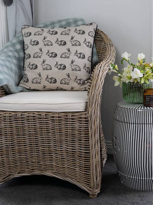 Cushion (with insert) - Hares for wholesale by Allgifts Australia