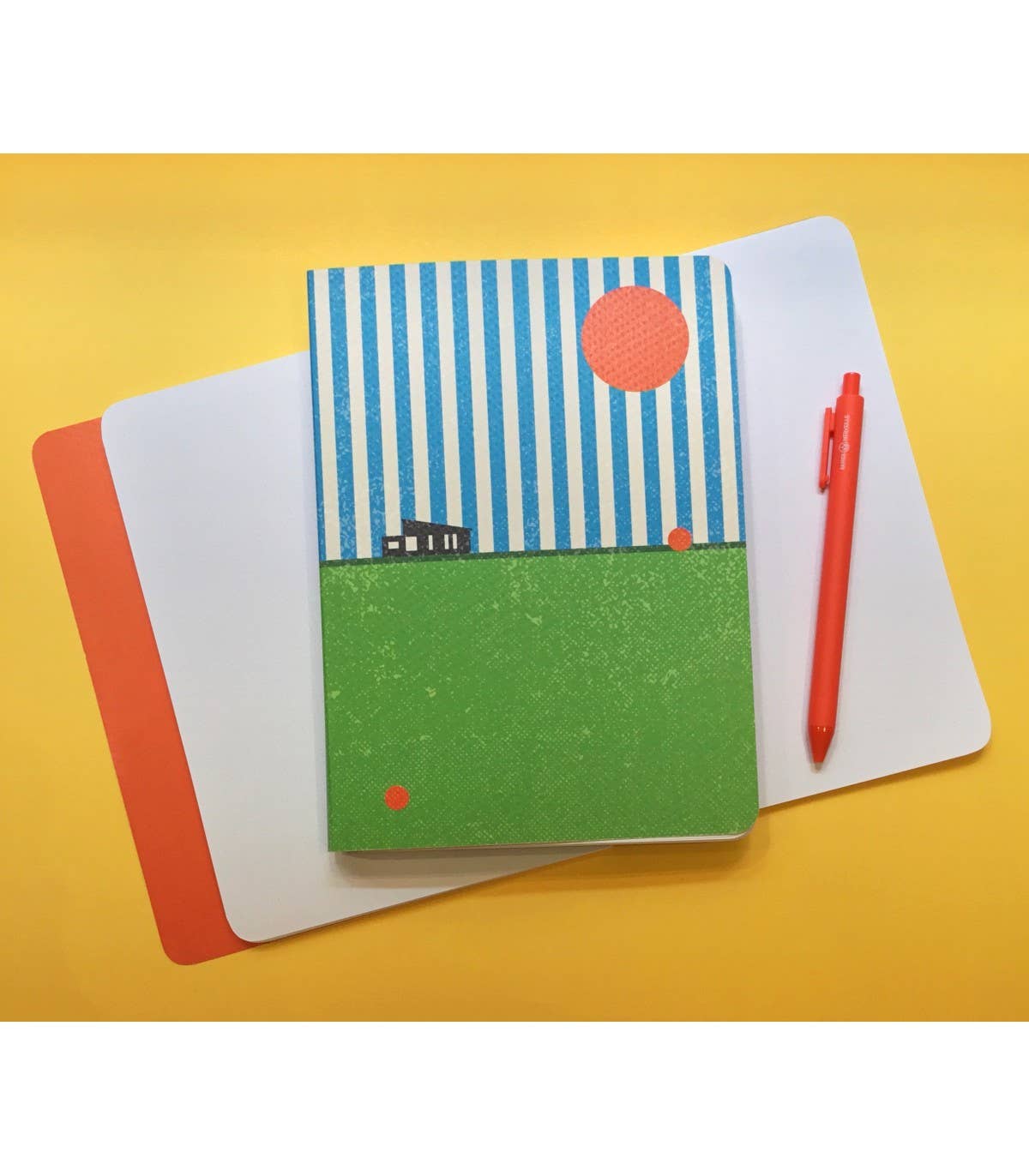 Papier Merveille - Wholesale Notebook - A5 spiral notebook - Red Sun3