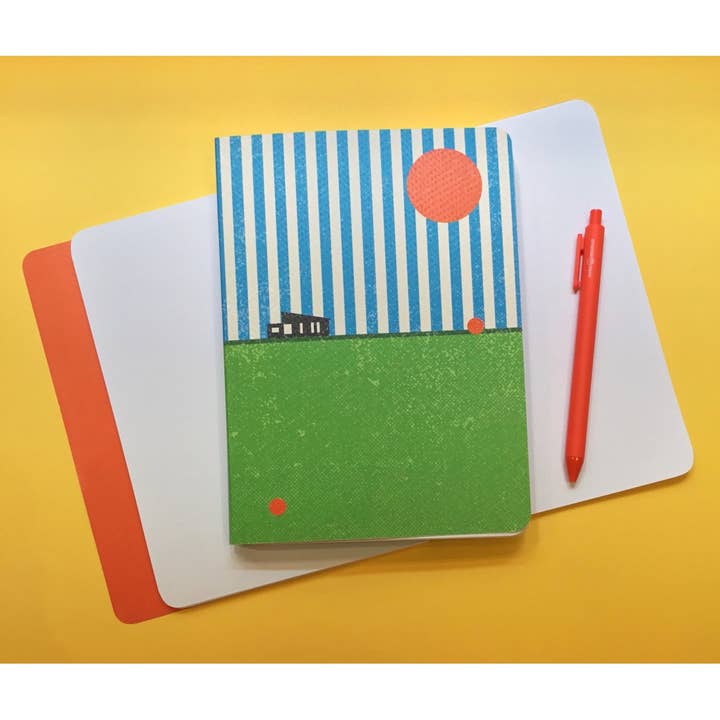 Papier Merveille - Wholesale Notebook - A5 spiral notebook - Red Sun3