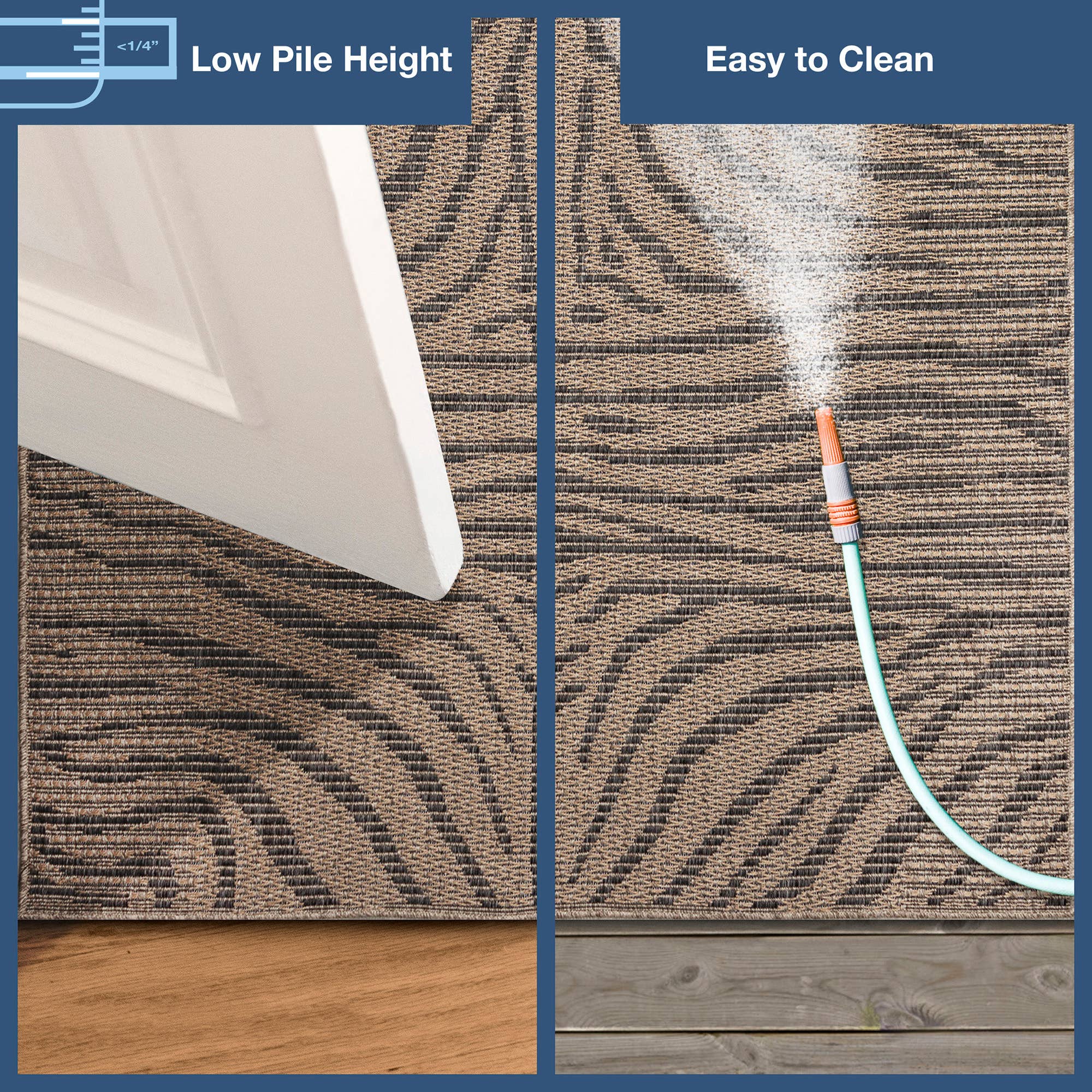 Monaco Zebra Indoor/Outdoor Area Rug Taupe for wholesale on Faire0