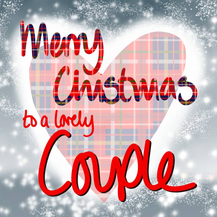 Christmas Card - to a lovely Couple - Scottish Tartan for wholesale by F and B Cards