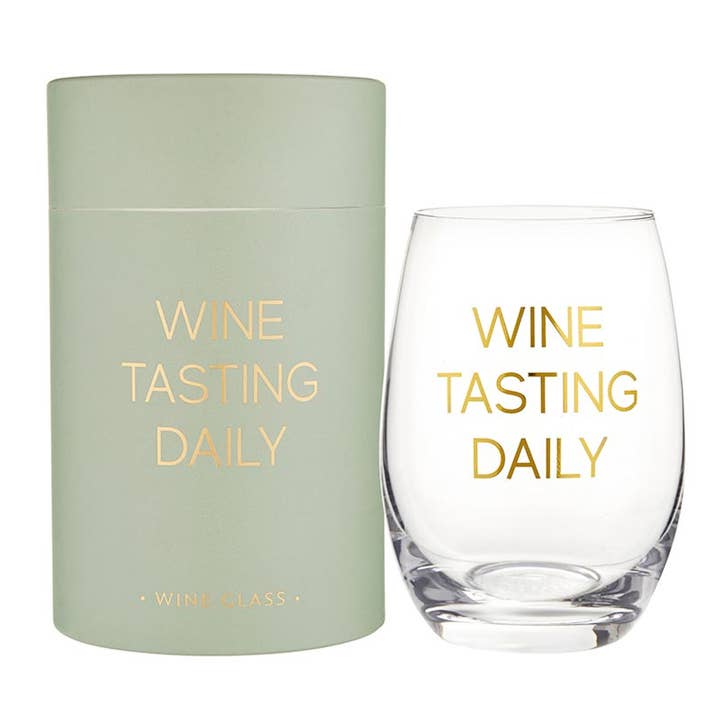 Stemless Wine Glass - Wine Tasting Daily for wholesale by Santa Barbara Design Studio by Creative Brands