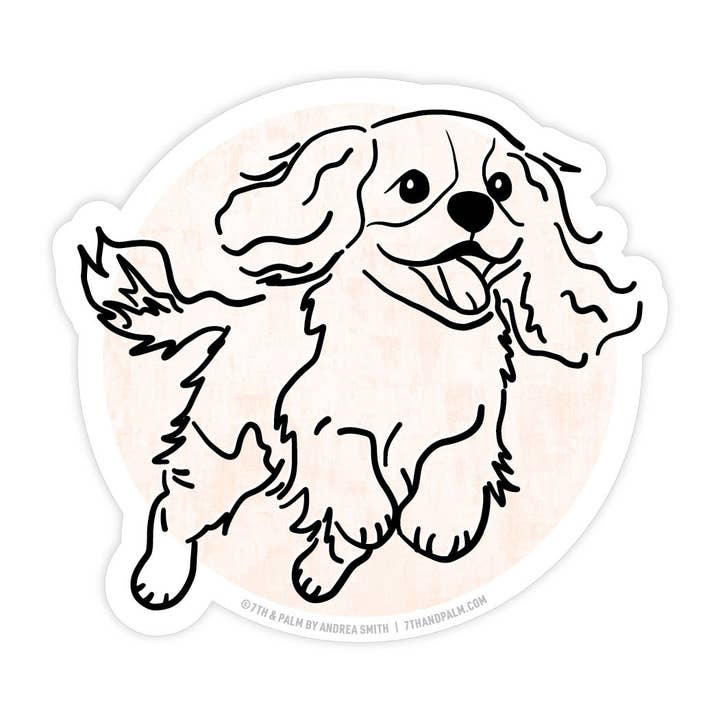 Adesivo Cavalier King Charles Spaniel per la vendita all'ingrosso da parte di 7th & Palm