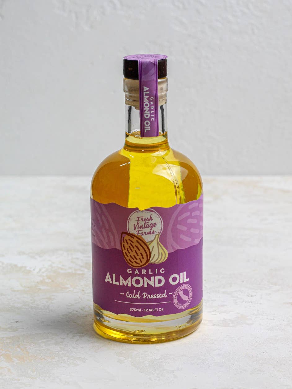 Fresh Vintage Farms - Wholesale Cooking oil - Garlic Infused Almond Oil (Cold-Pressed)