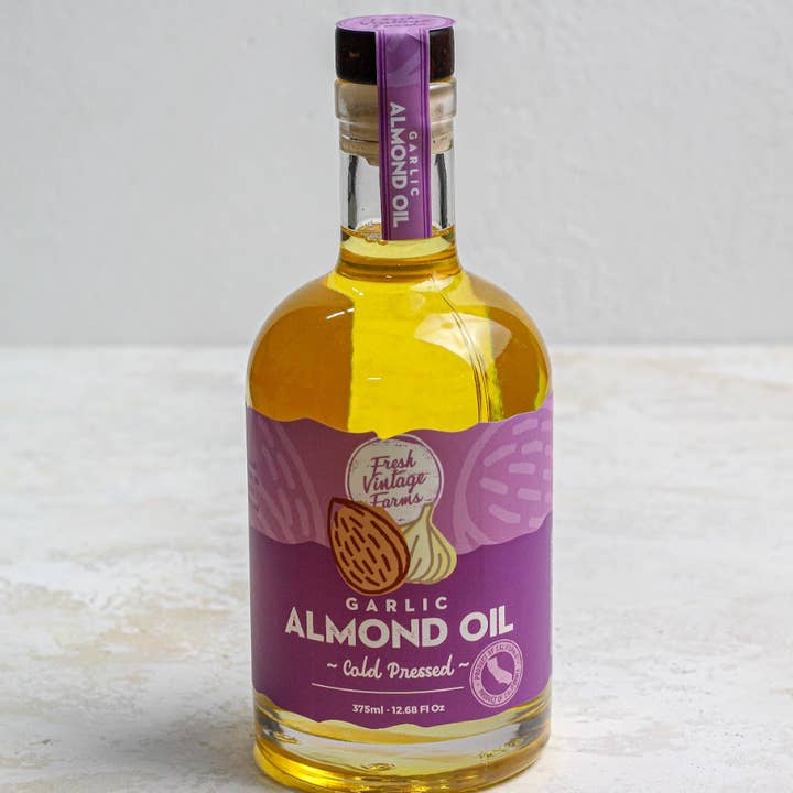 Fresh Vintage Farms - Wholesale Cooking oil - Garlic Infused Almond Oil (Cold-Pressed)0