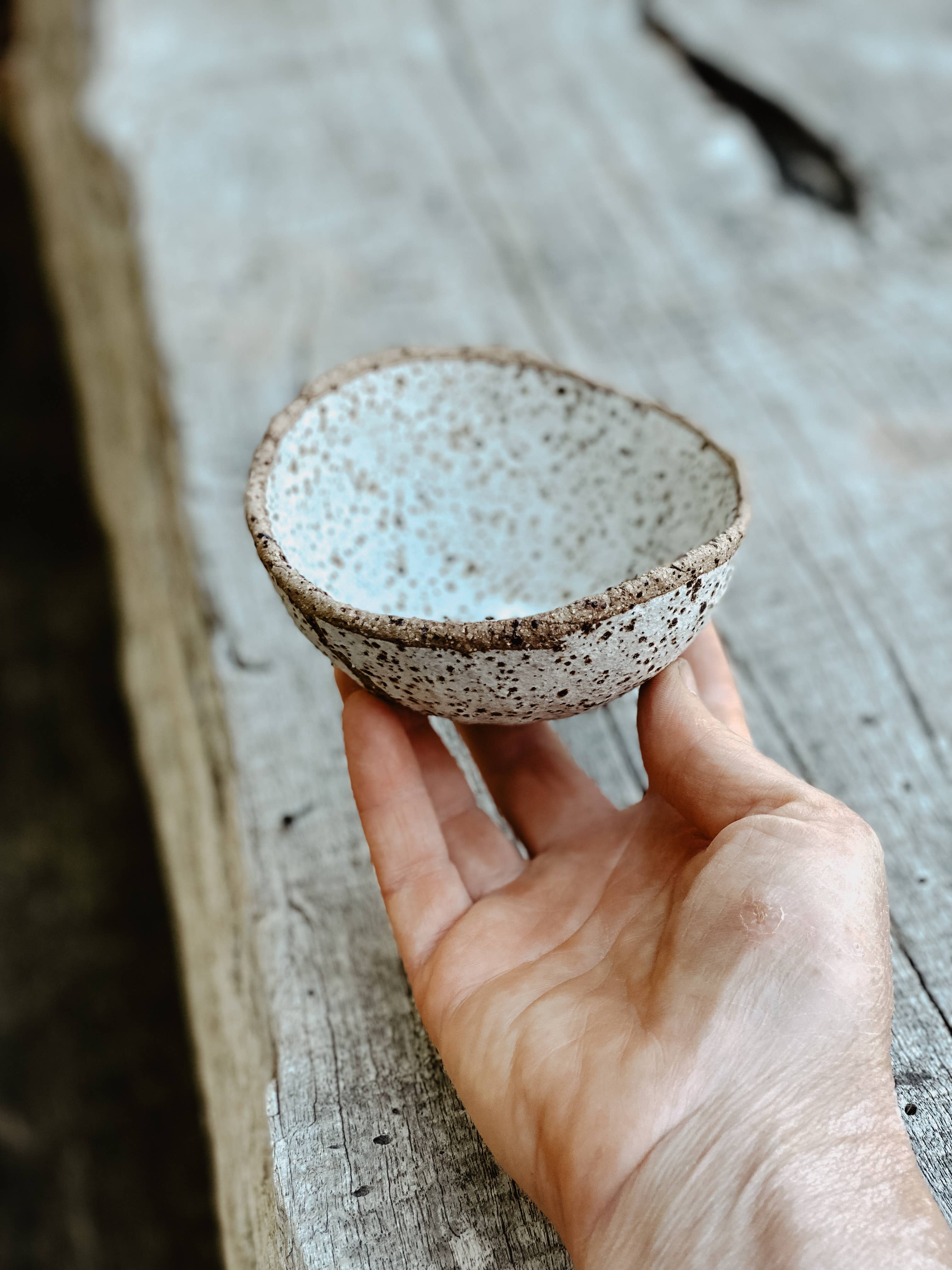 River Ceramics - Wholesale Serving bowl - White Speckle Serving Bowls - Small | Handmade | Rustic3