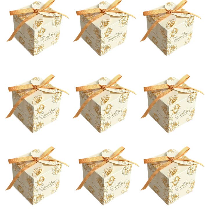 ANYGIFTGOODPACKINGBOX - Wholesale Party Favor Bag/Box - Ivory flower Ribbon Gift Box – Candy Box