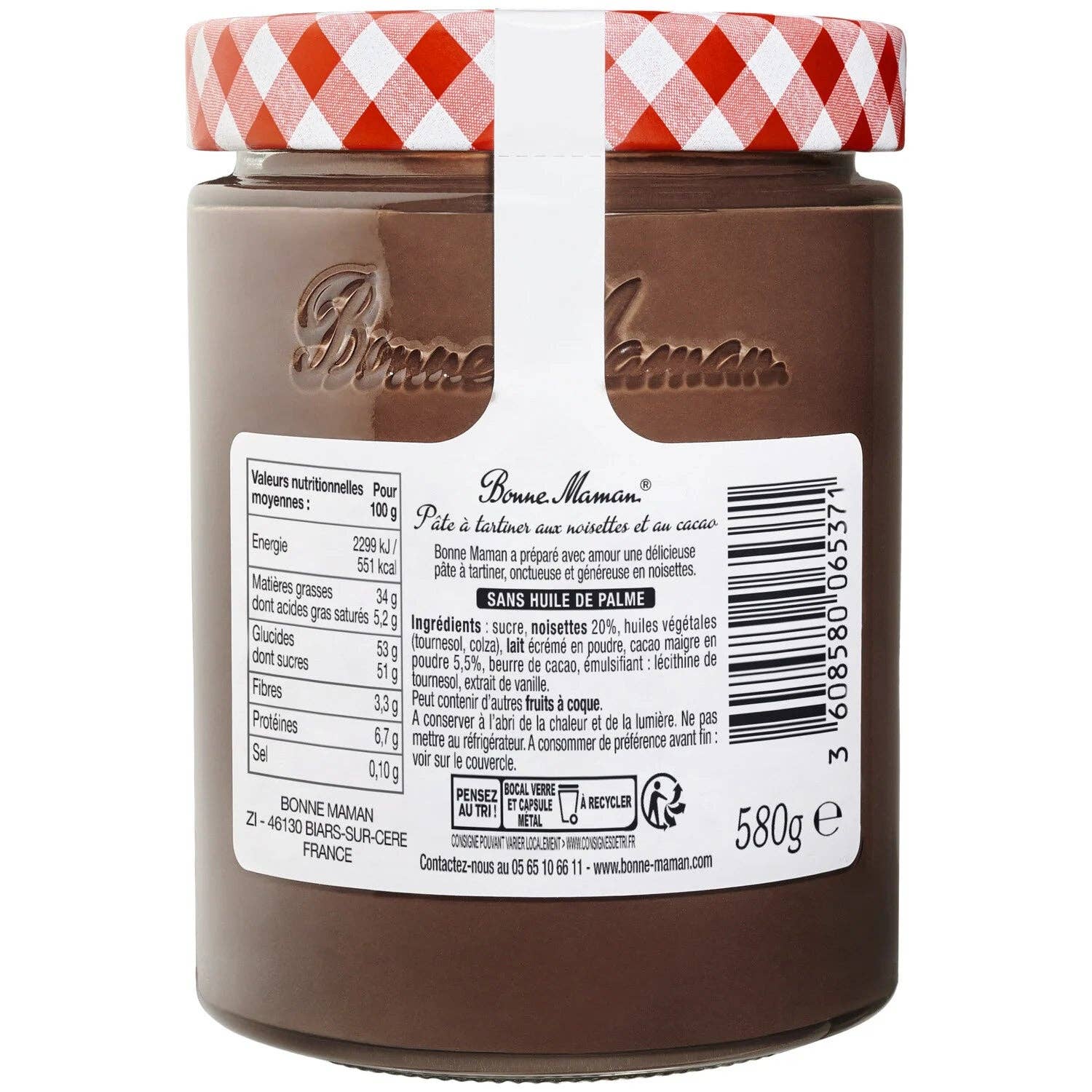 Amuse Bouche - Wholesale Nut Butter - Bonne maman Hazelnut & cocoa spread 580g1