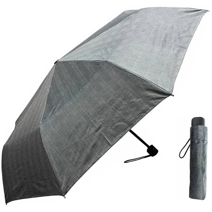 Chaby International - Wholesale Umbrella - Unisex - London Fog 42" Manual Open Super Mini Umbrella - Houndstooth