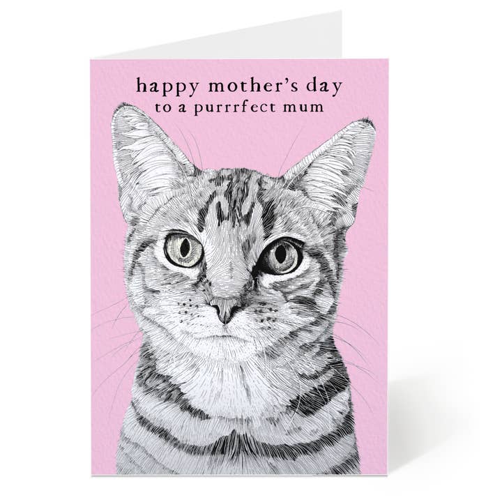 Purrrfect Mum - Tarjeta para el Día de la Madre para venta al por mayor de Oliver Stockley