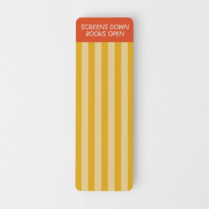 Screens Down Book Open Stripe Bookmark for wholesale by Just Follow Your Art