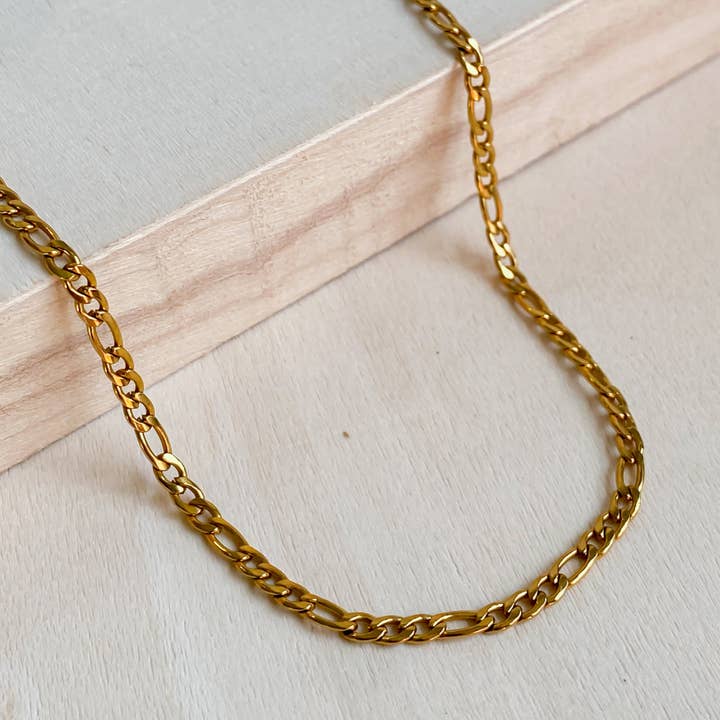 18K Gold Plated Stainless Steel Chain Necklace | AURORA for wholesale by Lunaki Design