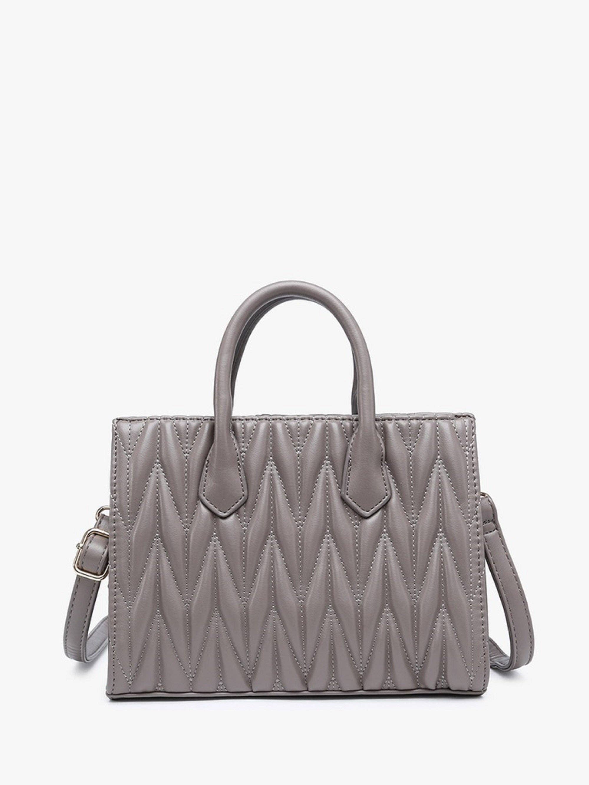 MiMi Wholesale - Wholesale Satchel - Women's - EH Women's Satchel with Herringbone Pattern And Dual Handles5