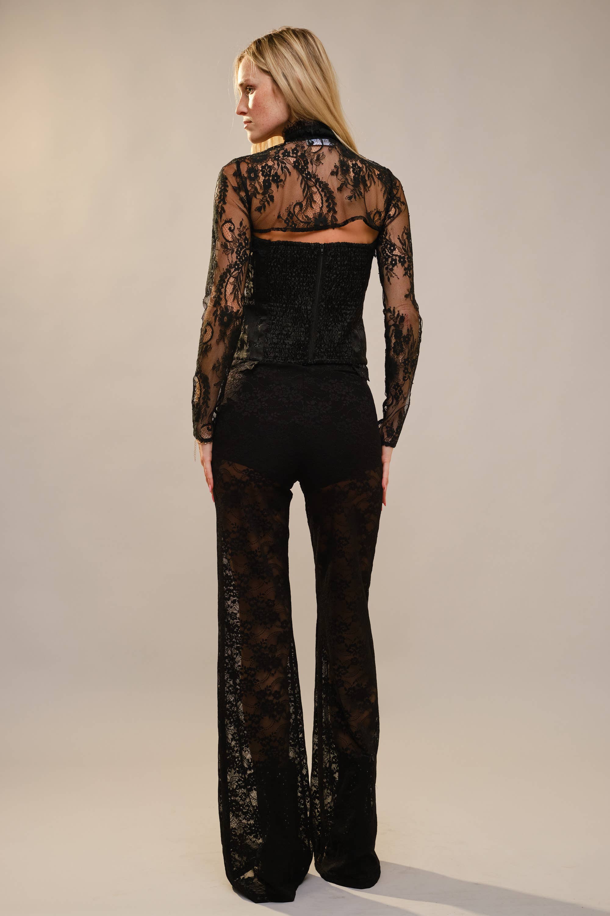 Blue B - Wholesale Pants - Women's - 23781P Floral Lace Western Stitch Inner Short Flare Pants6