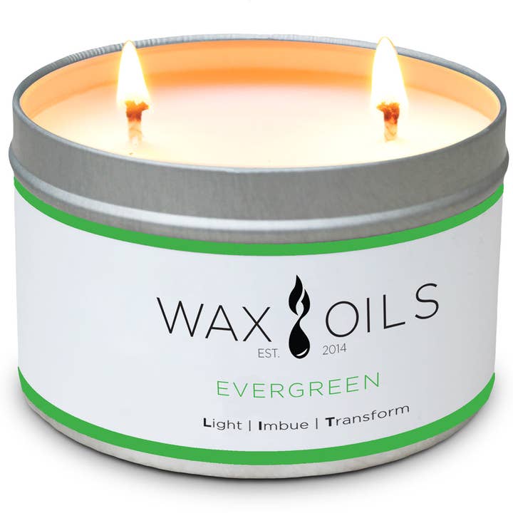 Evergreen Soy Candle for wholesale by Wax & Oils