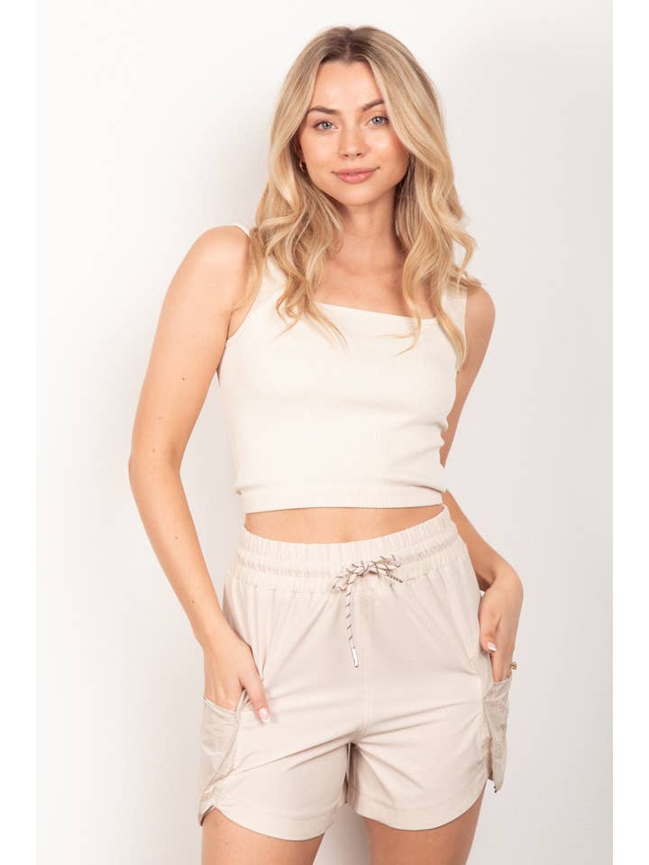 VERY J - Vendita all'ingrosso Pantaloncini sportivi - Donna - Pantaloncini cargo per abbigliamento sportivo con vita elastica NP703763