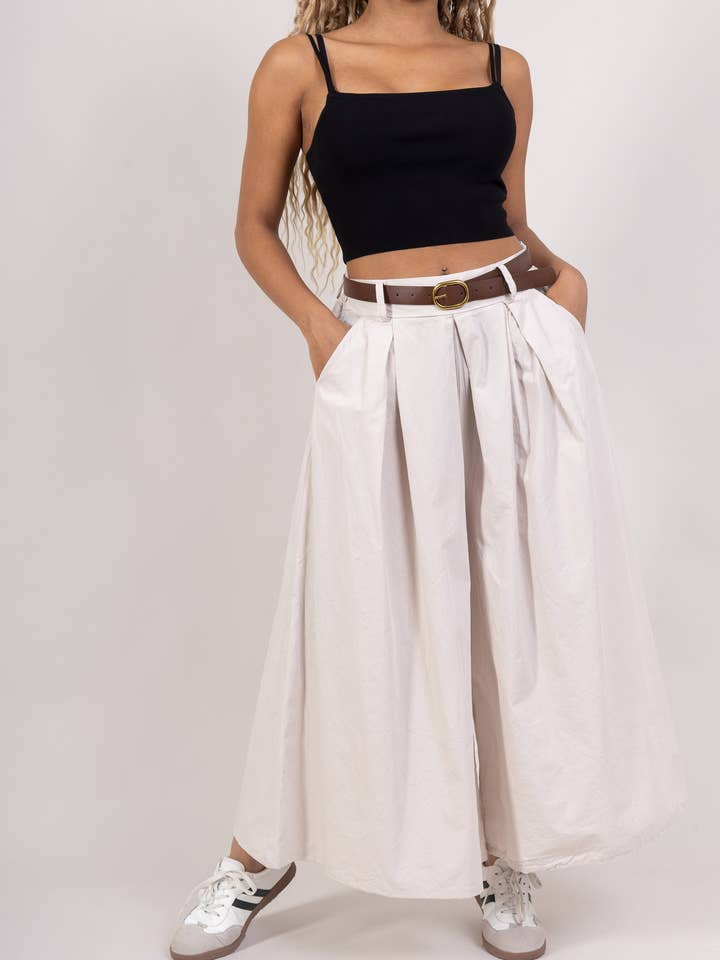 Pépouz' Paris - Wholesale Pants - Women's - Wide pants with belt PPN2527