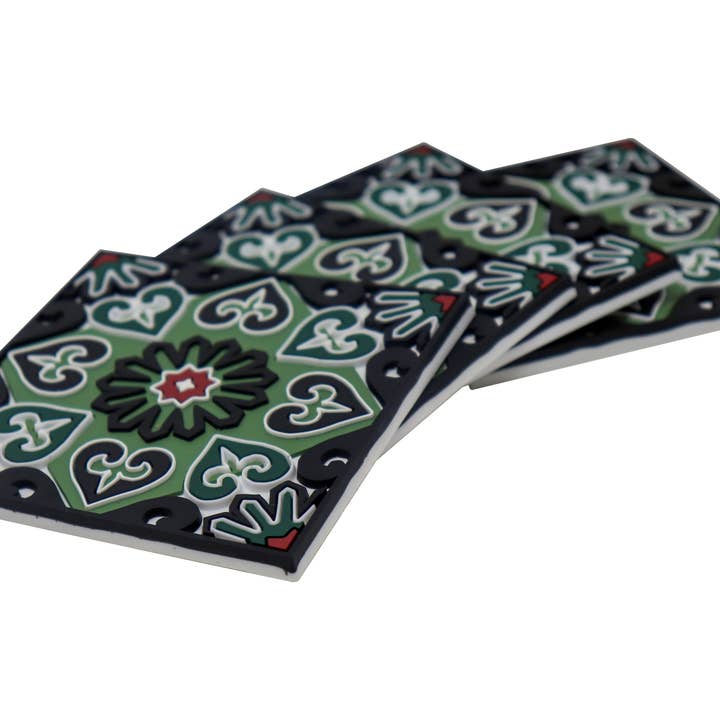 Mosaic Homeware - Vendita all'ingrosso Sottobicchiere - Sottobicchiere Flowers - Set di quattro2