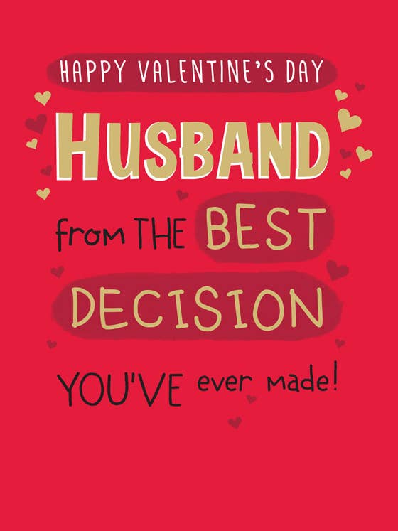 Carte de Saint-Valentin, Mari, Meilleure décision pour la vente par Piccadilly Greetings