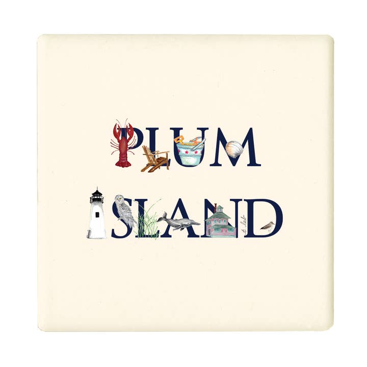 plum island coaster for wholesale by Tina Labadini Designs