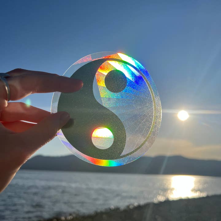 Yin & Yang Sun Catcher for wholesale by Em J Gemstones