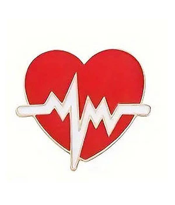 Jewelry Max - Wholesale Brooch - ( W431 ) MEDICAL THEME BROOCH - HEART BEAT