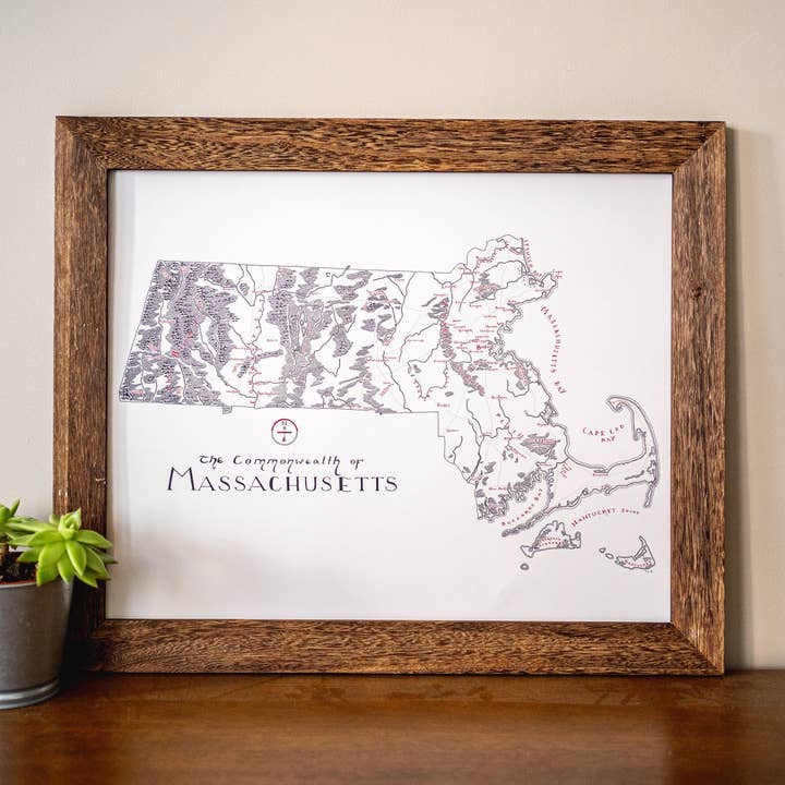 Massachusetts Map for wholesale by Lord of Maps