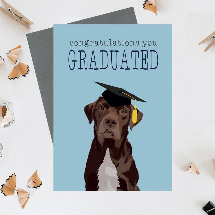Congratulations you graduated greeting card for wholesale by Lorna Syson