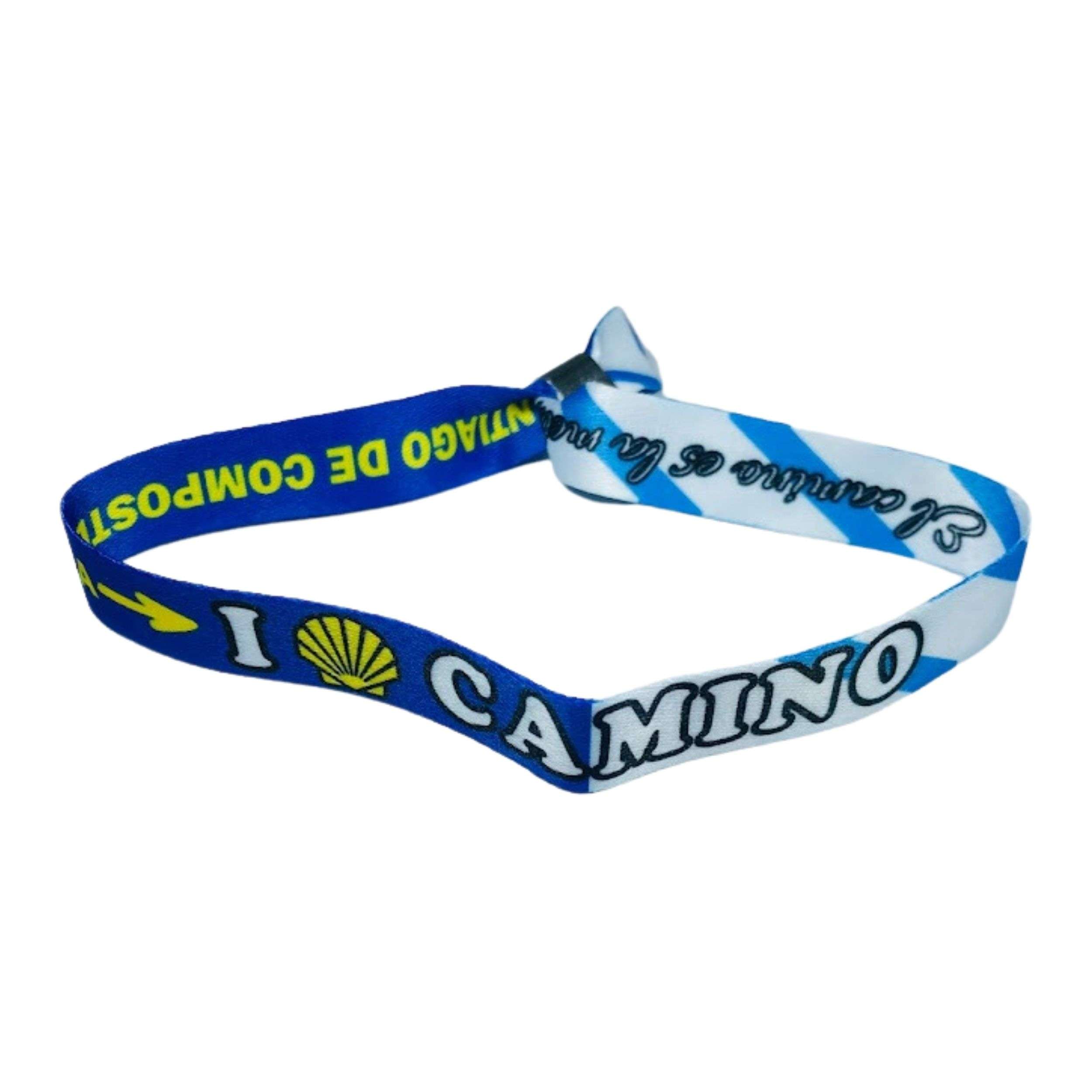 Astur Pins - Wholesale Woven/Braided Bracelet - Bracelet - I Love Camino Santiago - Galicia Flag - Spain - P27820