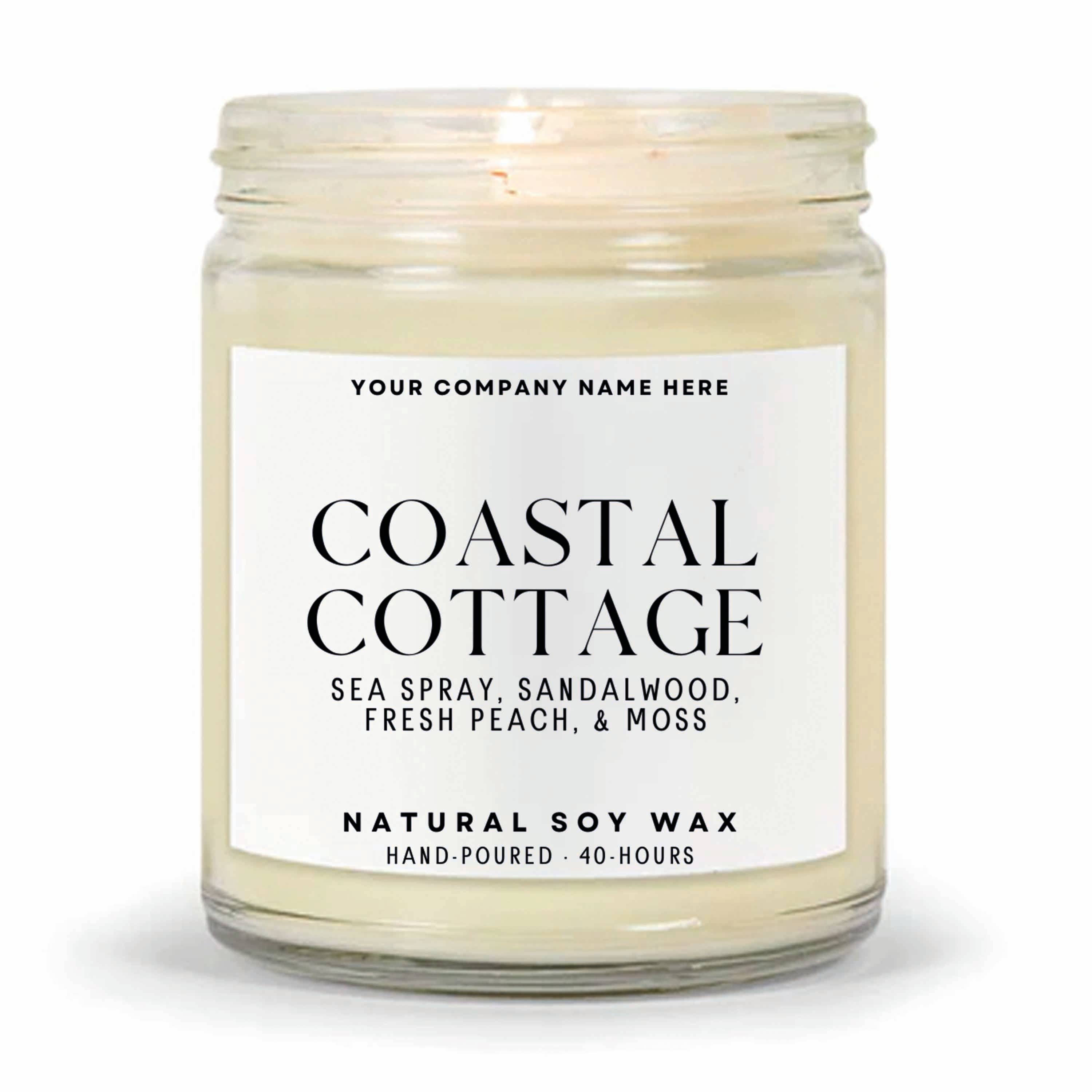 Candle Drop - Wholesale Jar/Filled Candle - Label Style 1 | Wholesale White Label Soy Candle | Clear Jar8