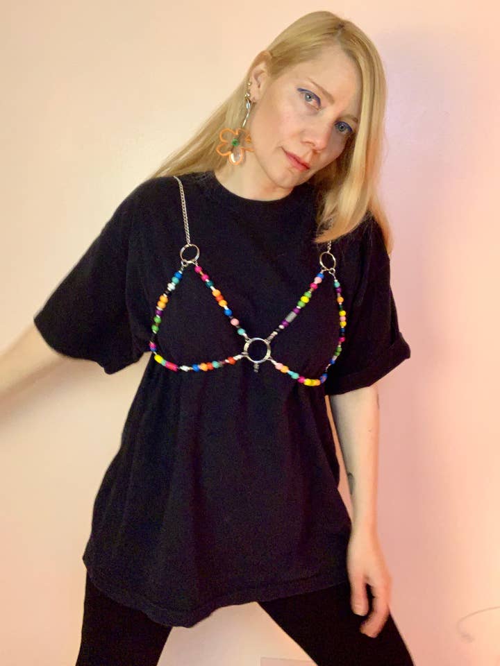 Shop Journal Vintage - Wholesale Bralette - Women's - Custom bead + chain bra top5