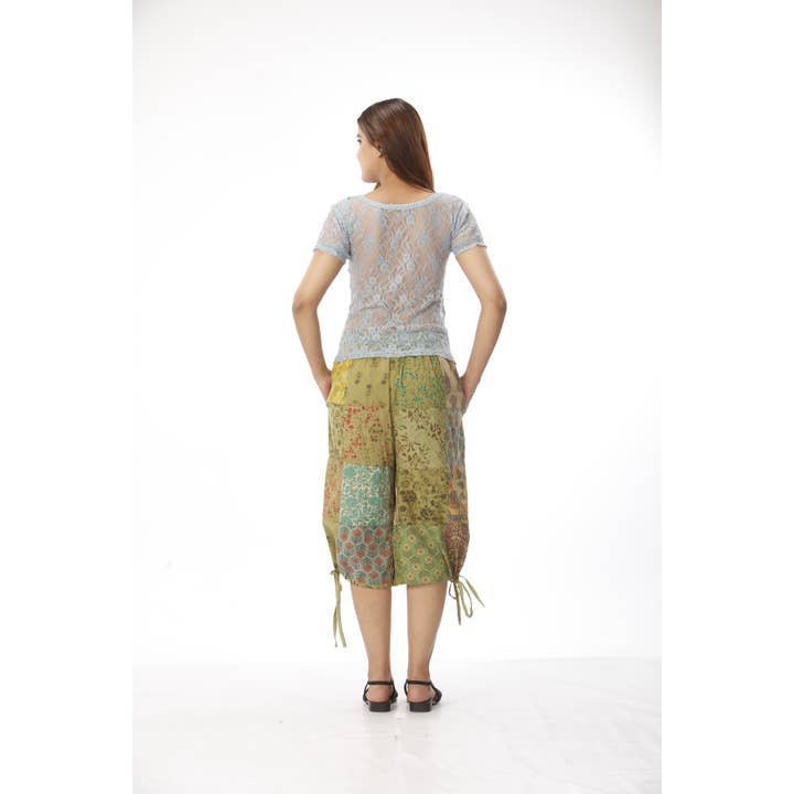 Assorted Cotton Patchwork ¾ "Summer At The Beach" Pants for wholesale on Faire1