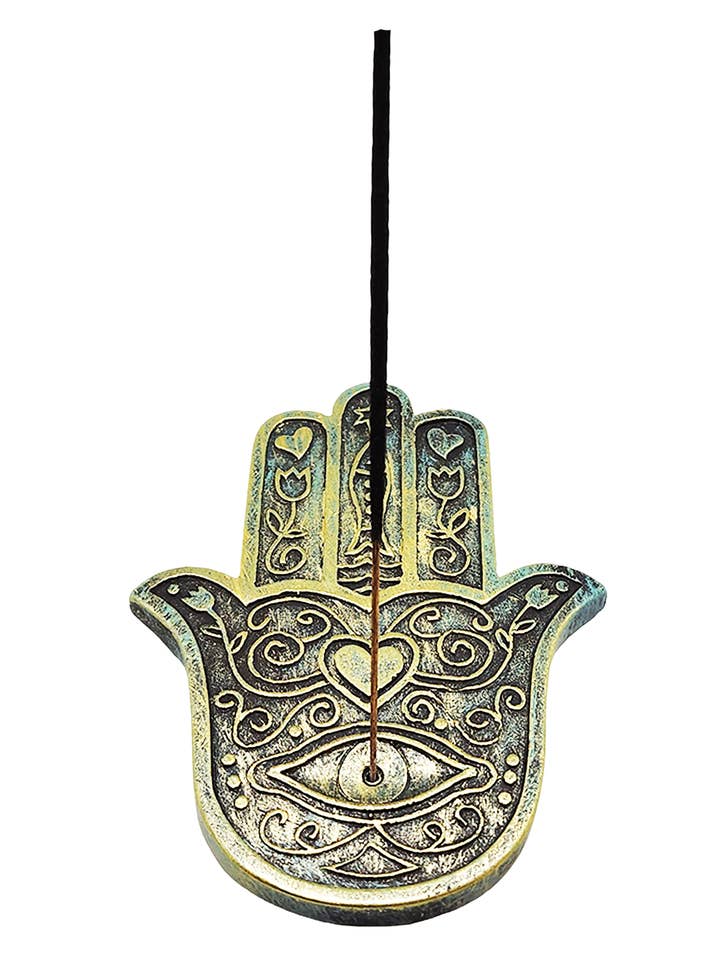 Brûleur d'encens plat en forme de main de Hamsa pour la vente par Fantasy Gifts