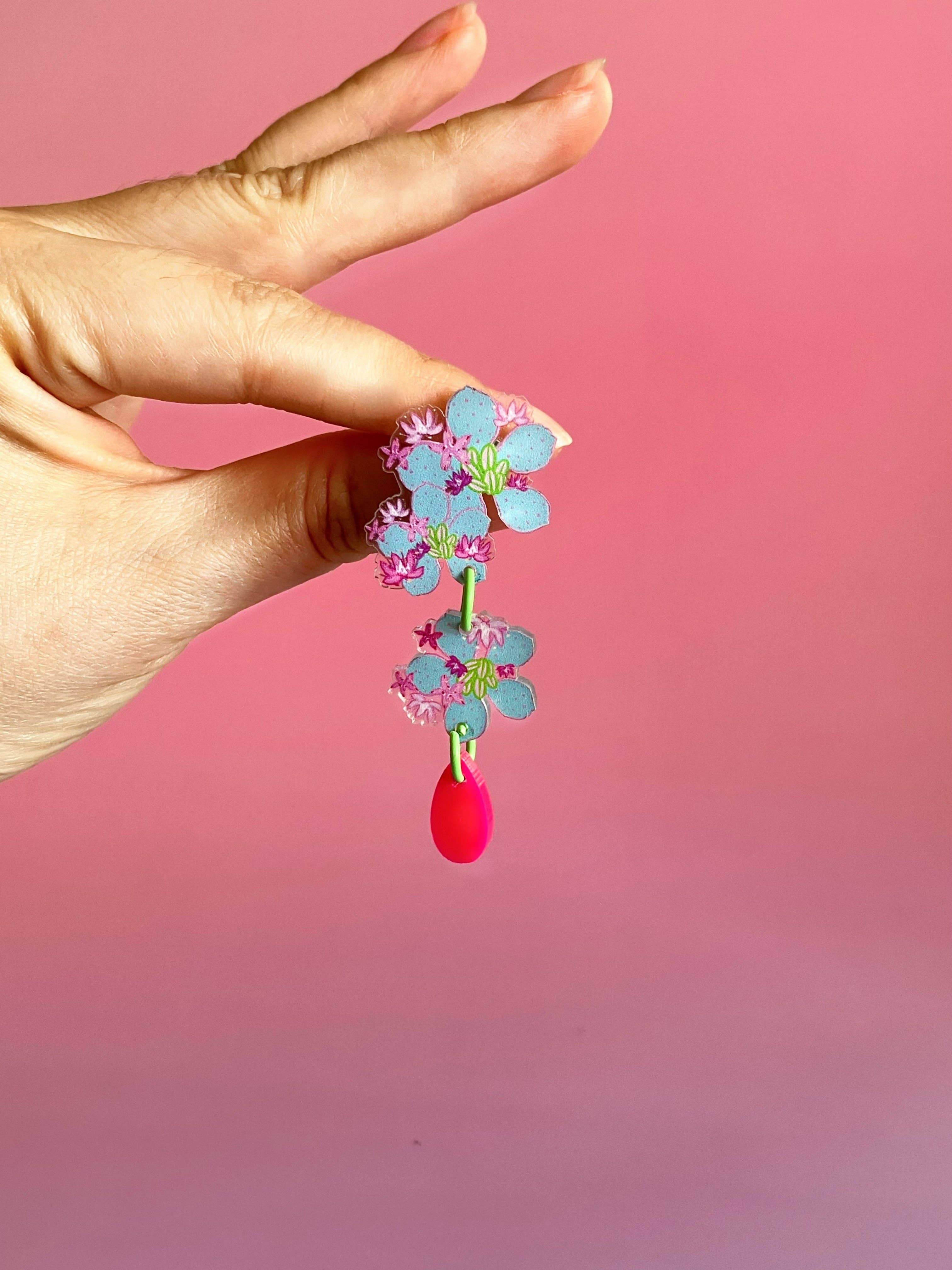 Westmount Art UK – wholesale Dangle earrings – Botanical wearables- Sedum Rose Carpet1