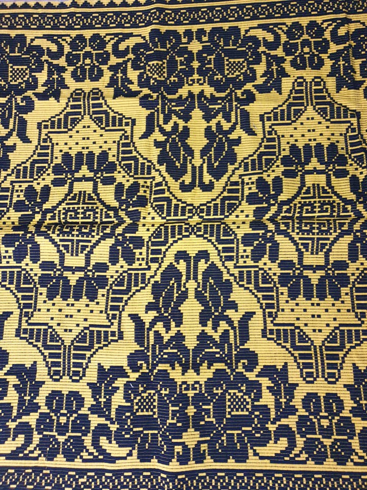 Wool handwoven yellow rug Romanian rug for wholesale by MADE WITH LOVE RO SRL