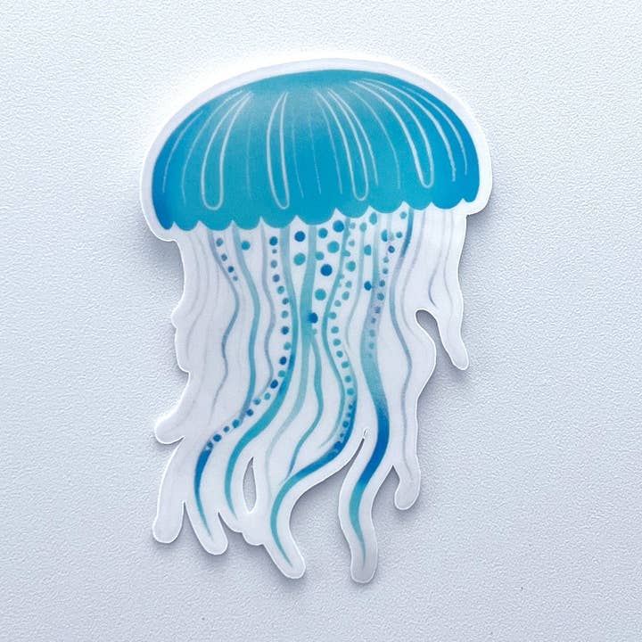 Adesivo trasparente a forma di medusa Seaglass Swirl per la vendita all'ingrosso da parte di McWu