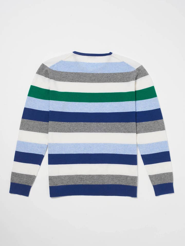 Hand and Jones – wholesale Knitted jumper – Men′s – Cashmere Stripe Sweater4