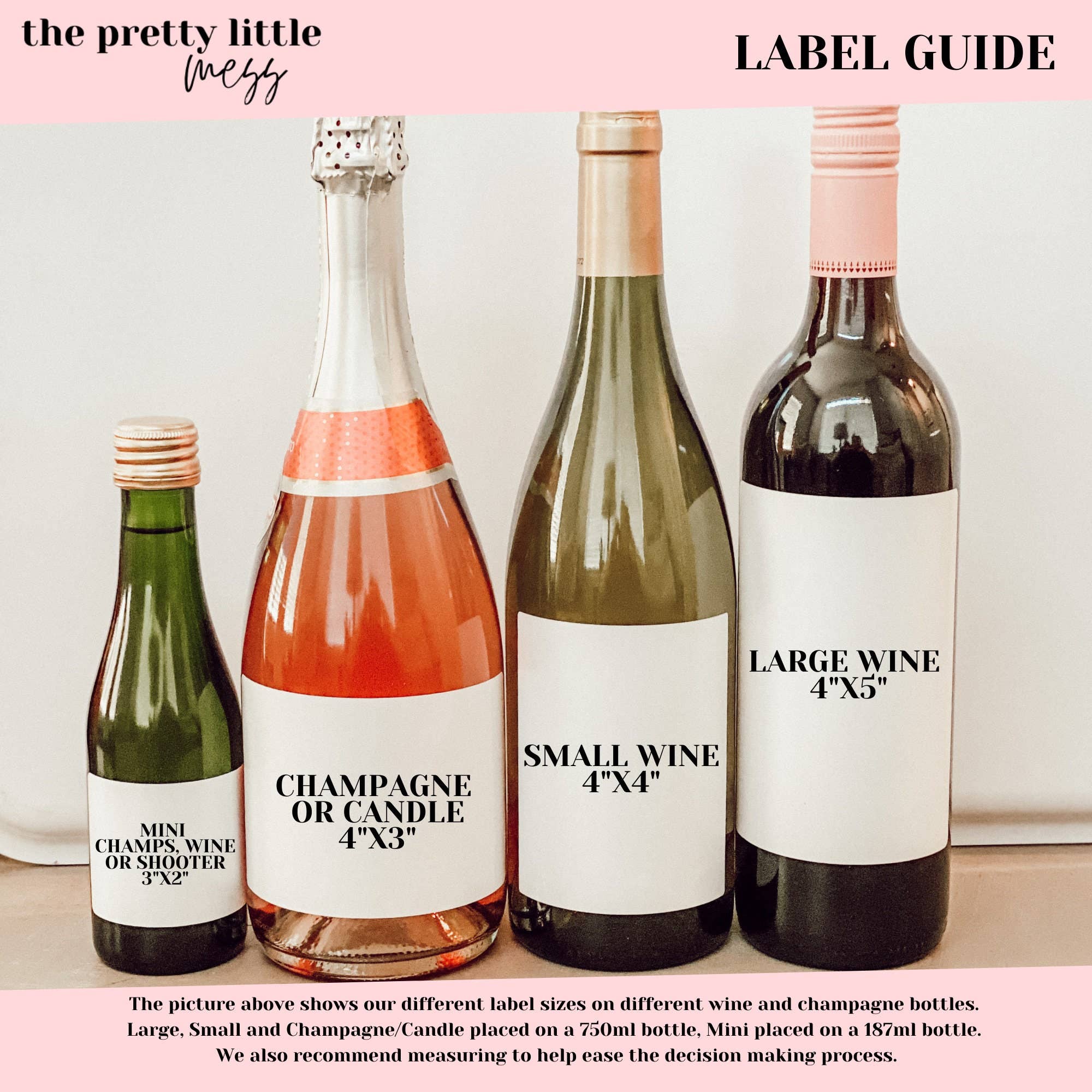 the pretty little mess - Venta al por mayor Etiquetas de regalos - Etiqueta de vino de agradecimiento, tarjeta de agradecimiento, regalo de agradecimiento, vela de agradecimiento, mini champán de agradecimiento, pegatina de agradecimiento2