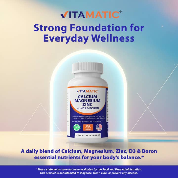 Vitamatic - Wholesale Oral Supplement/Vitamin - Vitamatic | Calcium Magnesium Zinc | 365 Coated Tablets4