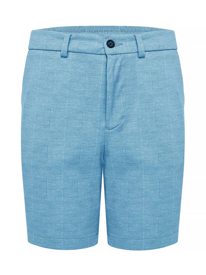 Pantalón Corto de Punto de Rendimiento Cuadros Celestes para venta al por mayor de American Heritage